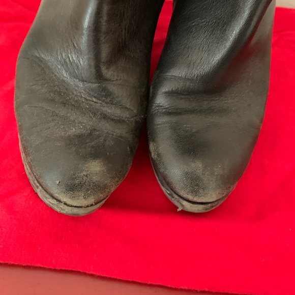 Leather Prada wedge boots - Picture 2 of 8